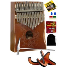 KLX-990-PAK Ahşap Gerçek Ağaç Kaliteli Kalimba 17 Tuşlu Full Set