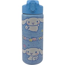 600ML Cinnamoroll Temalı Lisanslı Pipetli Kilitlenebilir Kapak Paslanmaz Çelik Termos Matara