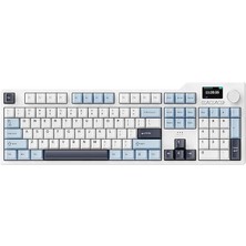 Ajazz AK35I V3 Kablosuz Mekanik Oyuncu Klavyesi-Gasket Gövde Yapısı Dinamik Rgb-Tft Ekranlı Mavi/avakado Switch