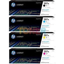 Belirtilmemiş Hp 207A Orijinal Toner Seti Tüm Renkler (M255. M282. M283)