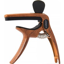 C1 Gitar Kapo - 3'ü 1 Arada Capo, Pena Tutucu ve Köprü Pimi Çekici - Akustik, Elektro, Klasik, Bas, Ukulele, Banjo, Mandolin Için Çinko Alaşım - Ahşap Tahıl Gitar Aksesuarı