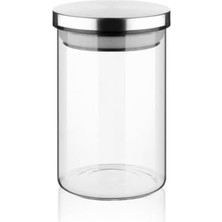 450ML Vakumlu Metal Kapaklı Borosilikat Cam Kavanoz (8.5CM*12CM) 1 Adet
