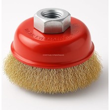 Saçaklı Çanak Fırça, 65 Mm, Çelik Tel, Yüzey Temizleme Aparatı, Spiral Taşlama Uyumlu, Pas Çapak Alıcı, Endüstriyel Tip, Yüksek Dayanımlı, Metal Fırça