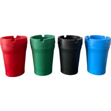 Store Metal Iç Hazneli Masaüstü Küllük (2 Adet) (Siyah)