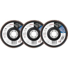 Professional 3 Adet Flap Disk Seti X551 Expert For Metal, Çelik ve Paslanmaz Çelik Taşlama Için, Açılı, 115 Mm, Kum Kalınlığı 40/60/80, Küçük Avuç Taşlama Makineleri Için Uygundur