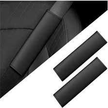 2 Adet Araç Emniyet Kemeri Pedi, Çıkarılabilir Emniyet Kemeri, Omuz Koruyucu, Deri Emniyet Kemeri, Omuz Yastığı, Yetişkinler ve Çocuklar Için (Siyah)