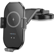 BH206 Araç Telefon Tutucu ve Kablosuz Şarj Cihazı | Qi Uyumlu | Hızlı Şarj 15W | Otomatik Açma-Kapama | Teleskopik Montaj ve Esnek Görüş Açısı BH206