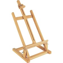 Doğal Seramik Hamuru Masaüstü Şövale Ayarlı Ahşap Resim Şovalesi Ressam Sehpası 70CM