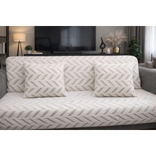 Özdağ Home Concept Welsoft Koltuk Örtüsü 175X210 cm Kaymaz Tabanlı + 2’li Welsoft Kırlent 43X43 cm | Yumuşak Dokulu Şık Set