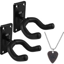 Gitar Duvara Montaj Askısı, Gitar Kanca Standı,gitar Ekran Askı Aksesuarları ve Gitar Pick Necklacefor Akustik Elektrik Bas Ukulele Gitar Tutucu