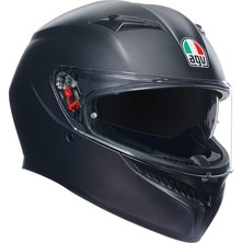 K3 Motosiklet Kaskı Mono Kapalı Kask Matt Black M