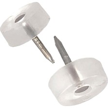 50 Adet Çivili Poligrit Mobilya Masa Sandalye Zemin Koruyucu Şeffaf Silikon Pabuç Poligirit