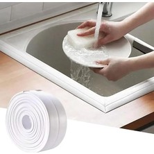 Sızdırmaz Banyo Mutfak Lavabo Küvet Izolasyon Şerit Bant,lavabo Kenar Bandı 3.2 mt x 38 mm (4172)