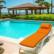 Şezlong Minderi Yastıklı 5cm Sünger Turuncu