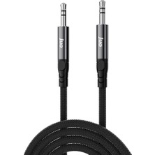 Stereo 3.5mm Trs Jack Örgülü Aux Ses Kablosu 1 Metre