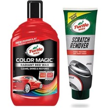 Turtle Wax Renkli Cila Kırmızı + Ince Çizik Giderici Pasta 100 ml