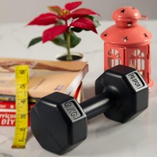 Sports Plastik Dambıl Seti, 2 kg x 2 Adet, Siyah, Çimento Dolgulu