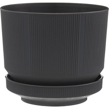 S282 Lüks Saksı Dekoratif Saksı, Antrasit, 18.5cm, 3.3 Litre