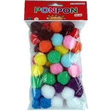 Ponpon 3 cm 10 Renk Karışık 50 Li Paket