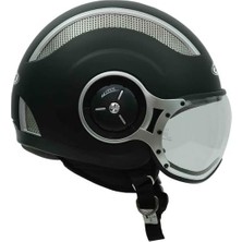 ZS-218A Motosiklet Kaskı Açık Kask Matt Black M
