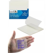 Şeffaf Not Kağıdı 50 Yaprak 1 Paket Kare Transparan Postit 75X75MM Yarı Saydam Işaretleyici Aydınger Not