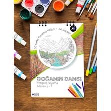 Dansı Yetişkin Boyama Kitabı, Manzara Mandala Boyama Kitabı, Doğa Temalı Boyama Defter, Yetişkinler Için Boyama Seti