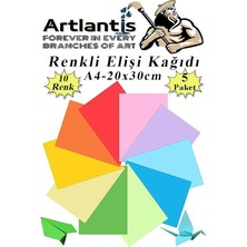 Elişi Kağıdı A4 10 Renk 5 Paket El Işi Kağıdı 10 Lu Kreş Ana Sınıfı Okul Öncesi Sınıf Malzemesi