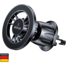 By Deji Güçlü Mıknatıslı Kancalı Araç Içi Telefon Tutucu - Magsafe iPhone ile Uyumlu Havalandırma Için