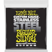 Ball Düzenli Slinky Paslanmaz Çelik Yara Elektro Gitar Telleri, Ölçü 10-46