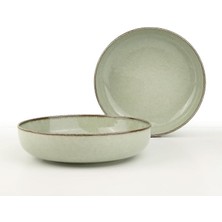 Porselen Moderna 2 Li 20 cm Kase Yeşil