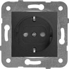 Novella Füme Toprakli Priz Çarpma Karşıtı Çocuk Korumalı Mekanizma+Düğme Kapak Çabuk Bağlanti Çarpma Karşıtı Çocuk Korumalı
