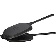 Döküm Tost Makinası, 18X26 Cm, Siyah