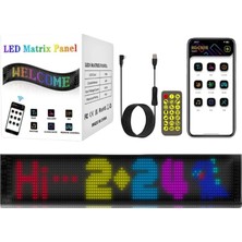 Ekran Matrix Panel Cama Yapışan En Büyük Boy 16X96 Telefon App Kontrol Digital Araba Yazısı