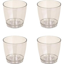 Düz Orkide Saksı 2,3 Litre 4 Adet