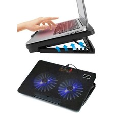 Çift Fanlı Üç Kademe Ayarlanabilir 17'' Laptop Soğutucu Fan