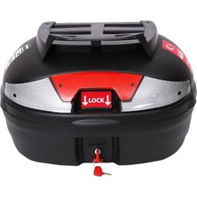 Motosiklet Çantası Arka Motosiklet Bagajı Kargo Taşıma Aparatlı Sırt Dayamalı Topcase Kuyruk Çantası Kilitlenebilir UNIVERSALCV46 (Siyah)