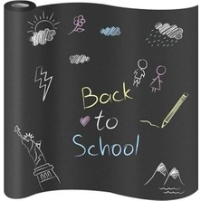 Boy Yapışkanlı Kara Tahta Tebeşir Hediyeli 100X30CM