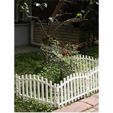 Boy Çift Yönlü Dekoratif Separatör Beyaz Yüksek Plastik Bahçe Çit