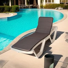 Şezlong Minderi Kamp Yatağı Antrasit 170X52X3,5 cm