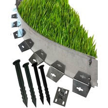 Garden Esnek Kıvrılabilir Metal Galvaniz Çim Ayırıcı 8 M 4 x 2 M Çim Sınırlayıcı Çim Ayracı Çim Ayırıcı
