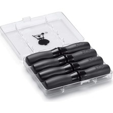 Mısır Tanesi Tutucu Seti (4 Adet) Saklama Kutusu Dahil, Güvenli ve Rahat Kullanım Için Başparmak Oluklu Naylon Tutacaklar - Siyah (6489)