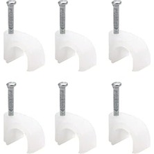 Adet No 1 Beton Çivili Kablo Tutucusu Kroşe -1 Numara 4x6 mm Kordon Kablo Kroşesi (100)