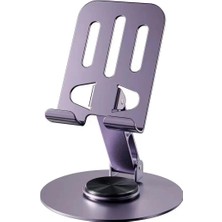 Metal 360 Derece Dönebilen Çift Nokta Ayarlı Çok Fonksiyonlu Tablet ve Telefon Standı