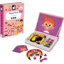 J02717 - Magnetibook Crazy Faces Lernspielzeug, Mädchen
