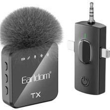 MC12 Tekli Yaka Mikrofonu, Kablosuz, Tak Çalıştır, Profesyonel Ses Kaydı, Siyah