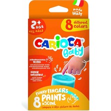 Bebek Parmak Boyasi 8 Renk 8X50 ml Süper Yikanabilir 2+ Yaş