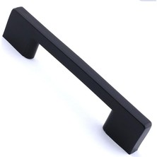 Adet (Sert Plastik) Köprü 128 mm Siyah Mobilya Mutfak Çekmece Dolabı Dolap Kulbu Kulpu Kulpları