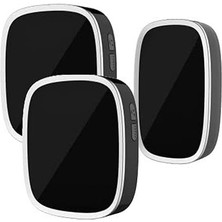 Boying 2 Iç Üniteli 300 Metre Mesafeli Su Geçirmez Kablosuz Kapı Zili Siyah.