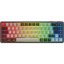 Yoru Mini Pro 2.4ghz+Bt5.0+Type-C Bağlantı Red Switch Rgb Mekanik Gaming Oyuncu Klavye Q Tr Hot Swap