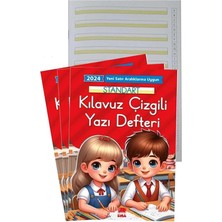 Yeni Müfradat Güzel Yazı Defteri Orta Boy 16.5X24 24 Yaprak 3 Adet Standart Kılavuz Çizgili Yazı Defteri Satır Aralıklarına Uygun